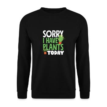 Indoor Plants Greenhouse Gardening Sorry I - Unisex Sweatshirt - black - Front - Alina (178cm) & Michal (187cm)
