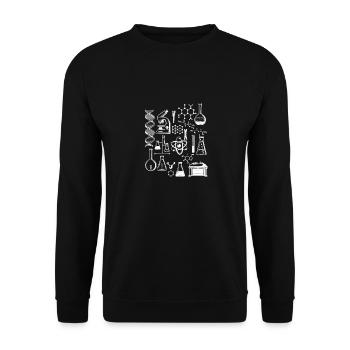 Chemist teacher gift chemistry science - Unisex Sweatshirt - black - Front - Alina (178cm) & Michal (187cm)