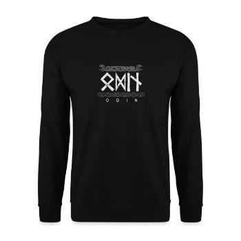 Odin Runen nordmann Vikinger Walhalla - Unisex Pullover - Schwarz - Vorne - Alina (178cm) & Michal (187cm)