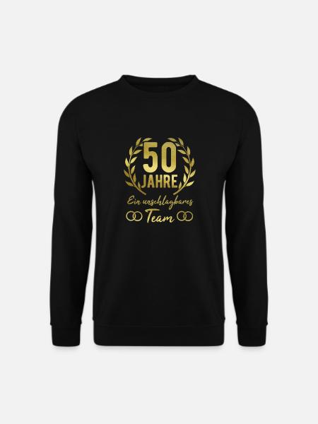 Goldene Hochzeit 50. Hochzeitstag - Unisex Pullover - Schwarz