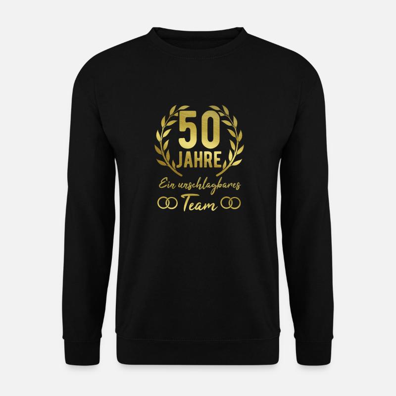 Goldene Hochzeit 50. Hochzeitstag - Unisex Pullover - Schwarz