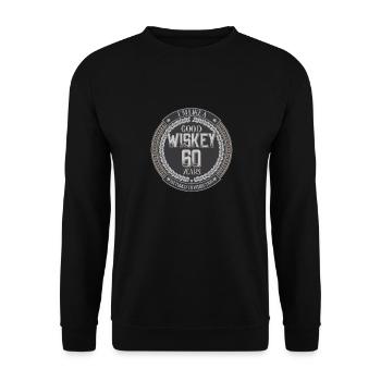 60th birthday 60 years I'm like good whiskey - Unisex Sweatshirt - black - Front - Alina (178cm) & Michal (187cm)