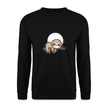 Faultier Baby Tier - Unisex Pullover - Schwarz - Vorne - Alina (178cm) & Michal (187cm)