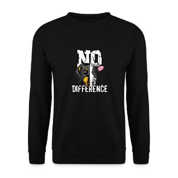 Tierschutz Vegan - Unisex Pullover - Schwarz - Vorne - Alina (178cm) & Michal (187cm)