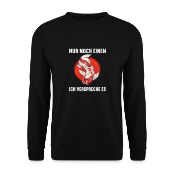 Koi Nur noch einen versprech Karpfen Fisch Japan - Unisex Pullover - Schwarz - Vorne - Alina (178cm) & Michal (187cm)