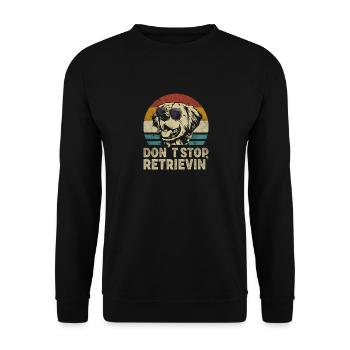 Golden Retriever chien rétro vintage silhouette - Sweat-shirt Unisexe - noir - Devant - Alina (178cm) & Michal (187cm)