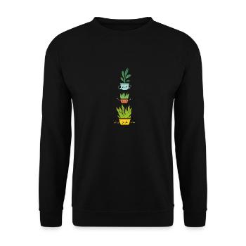 Plant Lover Gardener - Sweat-shirt Unisexe - noir - Devant - Alina (178cm) & Michal (187cm)
