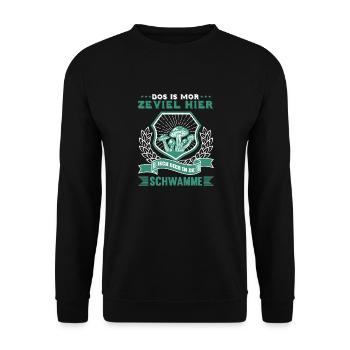 Erzgebirge Schwamme - Unisex Pullover - Schwarz - Vorne - Alina (178cm) & Michal (187cm)