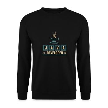 Café Java Developer Coffee - Sweat-shirt Unisexe - noir - Devant - Alina (178cm) & Michal (187cm)
