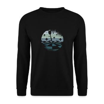 Darts retro - Unisex Sweatshirt - black - Front - Alina (178cm) & Michal (187cm)