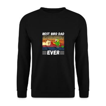 Best Bird Dad Ever, Bird Dad, Mens Parrot Dad - Unisex Sweatshirt - black - Front - Alina (178cm) & Michal (187cm)
