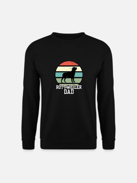 Rottweiler Dad I Retro Rottweiler Dad - Unisex Pullover - Schwarz
