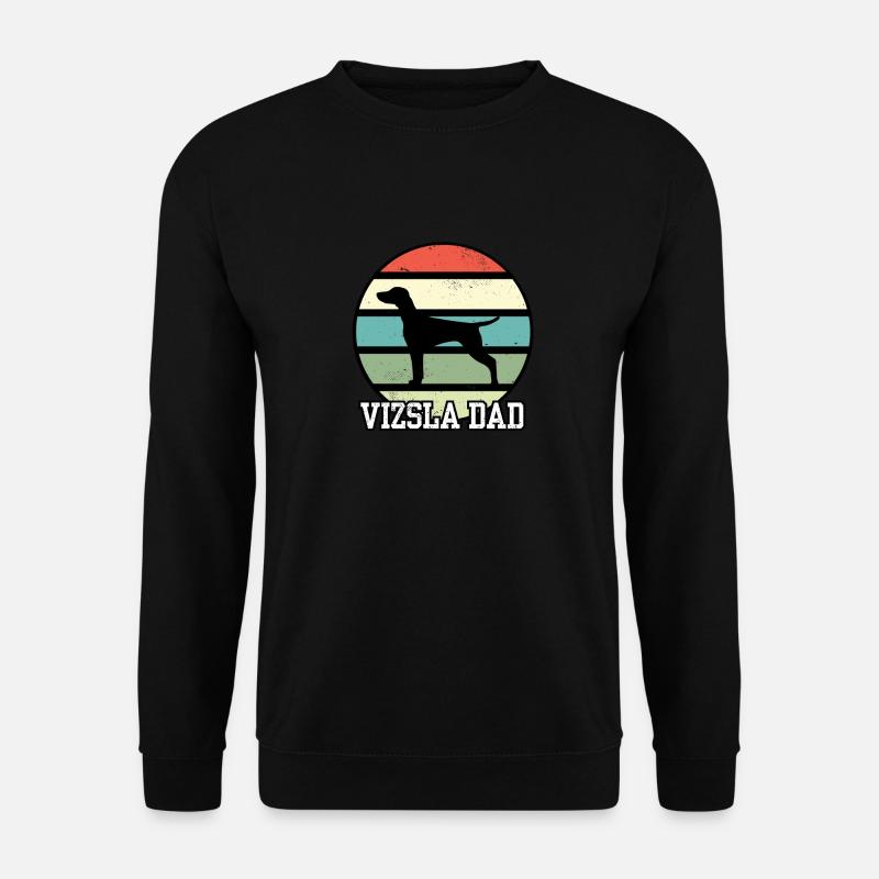 Vizsla Dad I Retro Vizsla Dad - Unisex Pullover - Schwarz