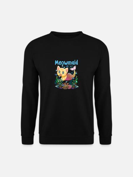 Meowmaid Shirt - Unisex Pullover - Schwarz