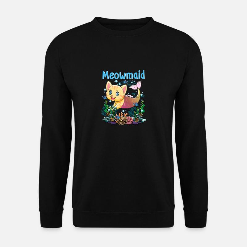 Meowmaid Shirt - Unisex Pullover - Schwarz