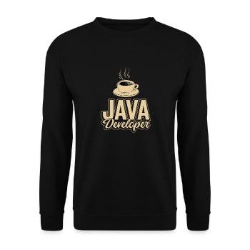 Café Java Developer Coffee - Sweat-shirt Unisexe - noir - Devant - Alina (178cm) & Michal (187cm)