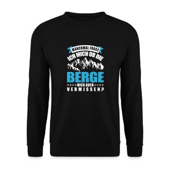 Berge - Unisex Pullover - Schwarz - Vorne - Alina (178cm) & Michal (187cm)