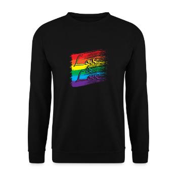 Love is Love Pride LGBT - Sweat-shirt Unisexe - noir - Devant - Alina (178cm) & Michal (187cm)