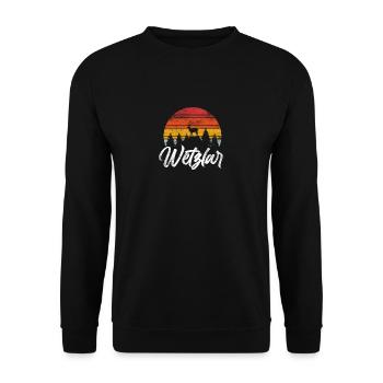Wetzlar - Unisex Pullover - Schwarz - Vorne - Alina (178cm) & Michal (187cm)