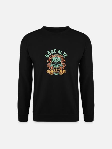 Sprüche Böse alte Frau Geschenkidee - Unisex Pullover - Schwarz