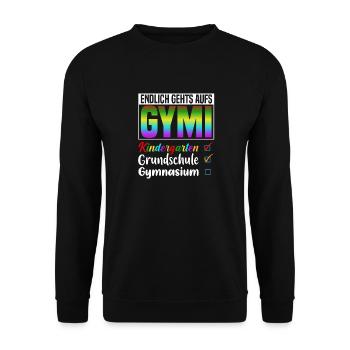 Kindergarten Grundschule Gymnasium - Unisex Pullover - Schwarz - Vorne - Alina (178cm) & Michal (187cm)