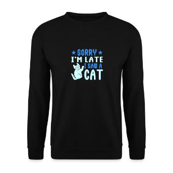 Chats Sort amoureux de chats Déclaration chat domestique - Sweat-shirt Unisexe - noir - Devant - Alina (178cm) & Michal (187cm)