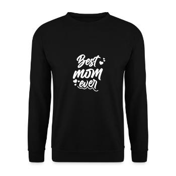 Cool Cadeau de fête des mères Bébé Maman Maman - Sweat-shirt Unisexe - noir - Devant - Alina (178cm) & Michal (187cm)