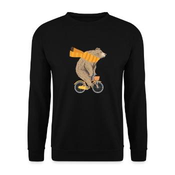 Bear Cycling - Unisex Pullover - Schwarz - Vorne - Alina (178cm) & Michal (187cm)