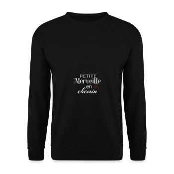 Petite Merveille En Chemin - Sweat-shirt Unisexe - noir - Devant - Alina (178cm) & Michal (187cm)