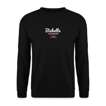 Bichette D'amour - Sweat-shirt Unisexe - noir - Devant - Alina (178cm) & Michal (187cm)