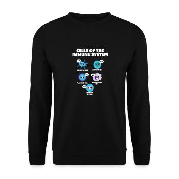 Immune System Cells Biology Cell Science - Unisex Pullover - Schwarz - Vorne - Alina (178cm) & Michal (187cm)