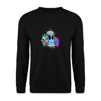 Spray Canister Graffiti Artist - Sweat-shirt Unisexe - noir - Devant - Alina (178cm) & Michal (187cm)