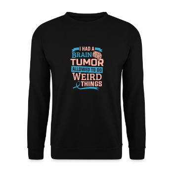 Brain Tumor Surgery Survivor Awareness - Unisex Sweatshirt - black - Front - Alina (178cm) & Michal (187cm)