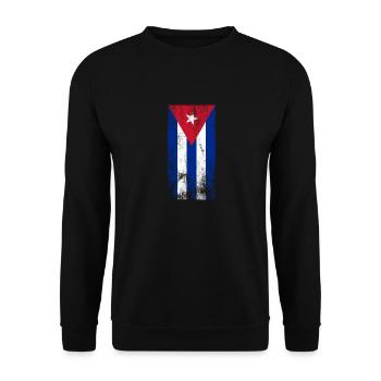 Cuba Flag Cuba Flag liberates Cuba Cuban - Unisex Sweatshirt - black - Front - Alina (178cm) & Michal (187cm)