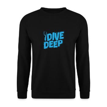 Apnoetaucher Dive Deep - Unisex Pullover - Schwarz - Vorne - Alina (178cm) & Michal (187cm)