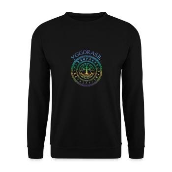 YGGDRASIL by The Manzanita ́s - Unisex Sweatshirt - black - Front - Alina (178cm) & Michal (187cm)