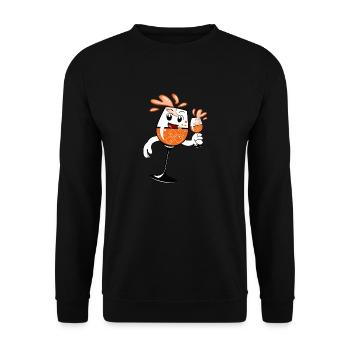 Sommer Party Italien Urlaub Alkohol T-Shirt Design - Unisex Pullover - Schwarz - Vorne - Alina (178cm) & Michal (187cm)