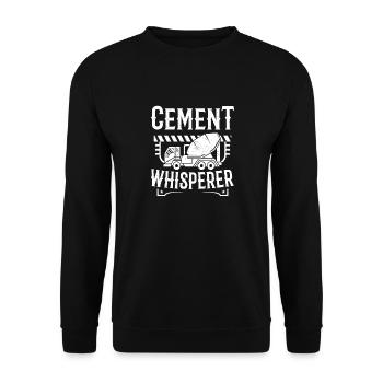 Ciment Whisperer Béton Finisher - Sweat-shirt Unisexe - noir - Devant - Alina (178cm) & Michal (187cm)