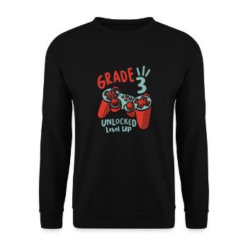 Joueur débloqué de 3e année retour à l’école 3e année - Sweat-shirt Unisexe - noir - Devant - Alina (178cm) & Michal (187cm)
