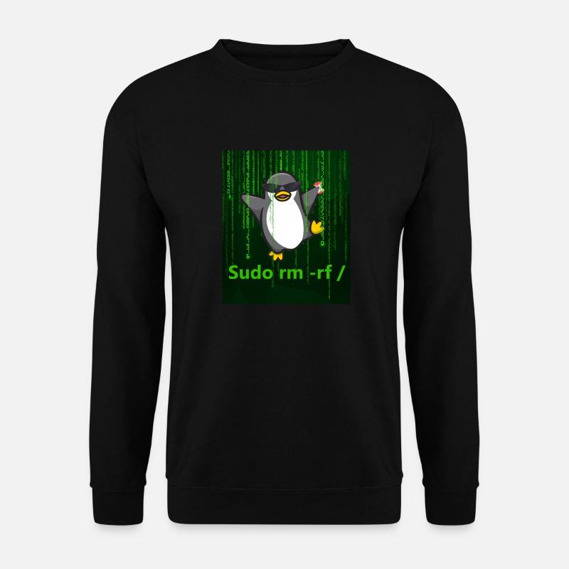 Penguin Linux Sudo - Unisex Sweatshirt - black