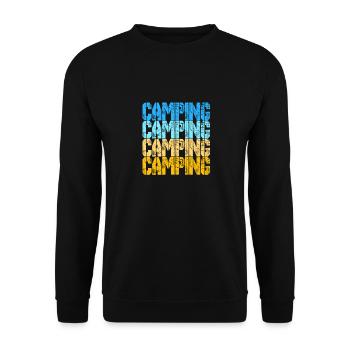 Camping Camping Camping Funny saying - Unisex Sweatshirt - black - Front - Alina (178cm) & Michal (187cm)