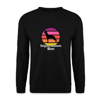Belgian Malinois Mom I Retro Mechelaar Mom - Sweat-shirt Unisexe - noir - Devant - Alina (178cm) & Michal (187cm)