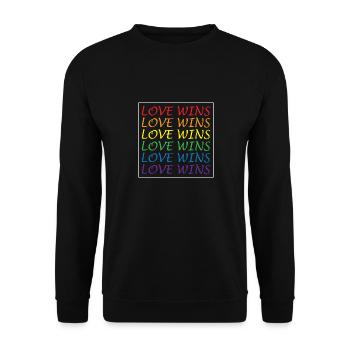 LGBTQ Love win - Sweat-shirt Unisexe - noir - Devant - Alina (178cm) & Michal (187cm)