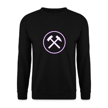 Hammer and mallet - Unisex Sweatshirt - black - Front - Alina (178cm) & Michal (187cm)