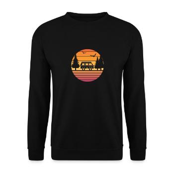 Camper Camping Camper Cadeau Campeur - Sweat-shirt Unisexe - noir - Devant - Alina (178cm) & Michal (187cm)