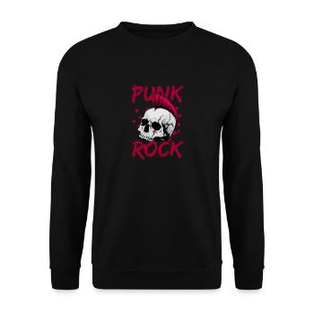Punk Rock - Unisex Pullover - Schwarz - Vorne - Alina (178cm) & Michal (187cm)