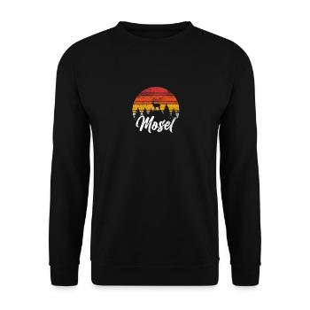 Mosel Moselaner Moselwein Winzer Geschenk - Unisex Pullover - Schwarz - Vorne - Alina (178cm) & Michal (187cm)