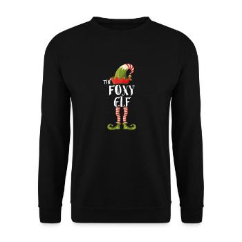 the foxy elf - Unisex Sweatshirt - black - Front - Alina (178cm) & Michal (187cm)