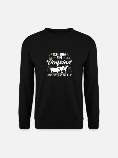 Ich Bin Ein Dorfkind und Stolz Drauf Bauer - Unisex Pullover - Schwarz