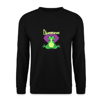 Frog Lover I Meditation I Yoga Pose I Yoga Frog - Sweat-shirt Unisexe - noir - Devant - Alina (178cm) & Michal (187cm)